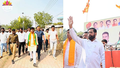 BJP and Shinde Sena supporters clash during Zilla Parishad election campaigning in Atpadi, Sangli.
