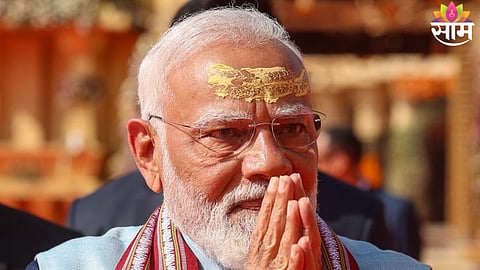 BJP MP Soumitra Khan addressing the media after making serious allegations regarding PM Modi’s security during Lok Sabha proceedings.