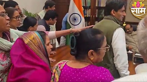 Union Minister Kiren Rijiju shares video alleging misconduct by Congress MPs during the Lok Sabha Budget Session.