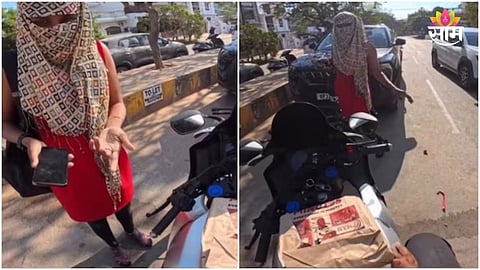 Viral social media video of delivery jugaad