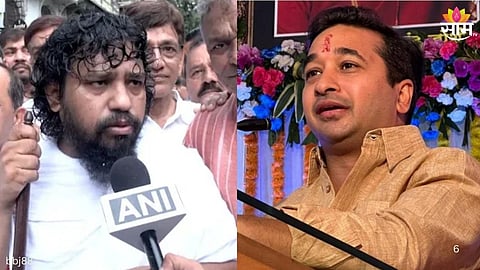 Jain Monk Comparing  Nitesh Rane with Chhatrapati Shivaji Maharaj : 