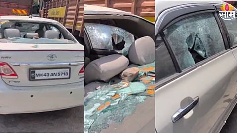 Stone Pelting On Shiv Sena Leader: 