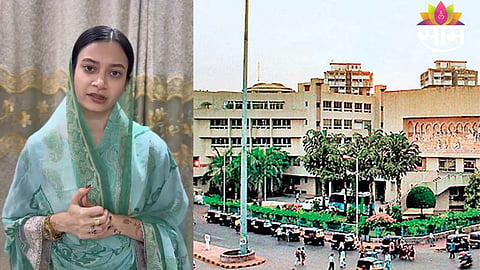 Sehar Shaikh addresses media amid caste certificate controversy in Thane.