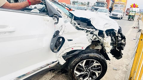 Accident: मंत्र्यांच्या कारला महामार्गावर भीषण अपघात, वाहनाचा चुराडा; जखमी अवस्थेत रुग्णालयात दाखल