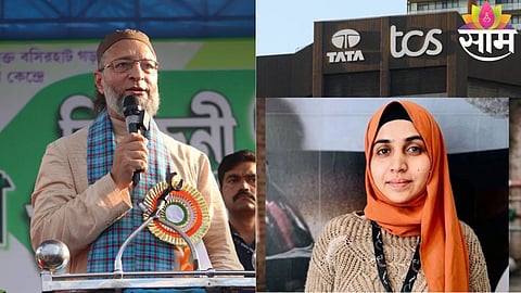 AIMIM President Asaduddin Owaisi addressing the media in Sambhajinagar regarding the arrest of Nida Khan in the Nashik TCS conversion case.