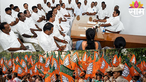 Rebel AIADMK MLAs gather amid escalating political crisis in Tamil Nadu, challenging EPS leadership.