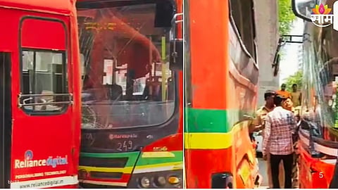 Four BEST Buses Ram Into Each Other On JP Road :