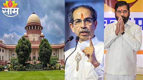 Supreme Court hearing on Shiv Sena dispute as judges caution against irresponsible political remarks.