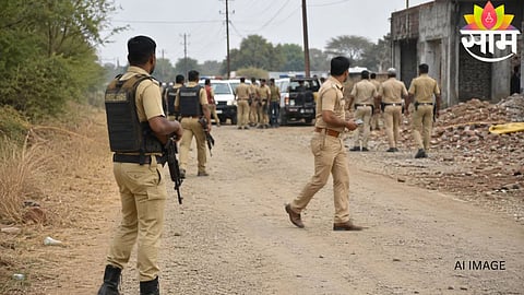 Police team responds after coming under fire during an operation to nab accused in Pune’s Shirur area.