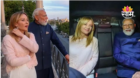 PM Modi Giorgia Meloni Viral Video 