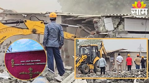 Bulldozers demolish illegal chawls in Titwala as KDMC takes action, leaving hundreds of families homeless amid rising anger.