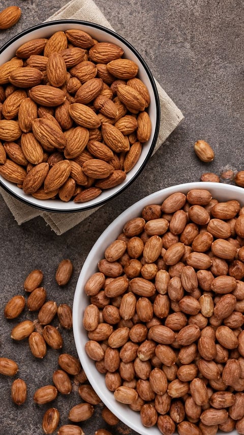 ALMONDS VS PEANUTS: HEALTH BENEFITS, HEART HEALTH AND CHOLESTEROL CONTROL