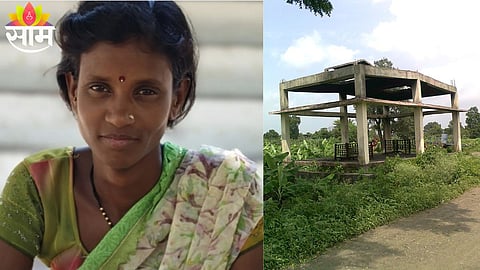 Cremation ground in Sakharkherda where a 34-year-old woman allegedly died after setting herself on fire. Police investigation is underway.