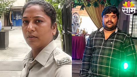 Accused husband arrested after brutally stabbing his home guard wife in front of their children in Bengaluru.