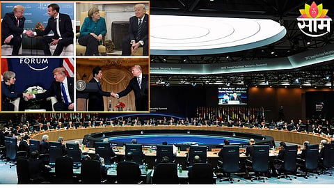 US President Donald Trump and Iran President Masoud Pezeshkian sign a historic ceasefire agreement at the Palace of Versailles, marking a major diplomatic breakthrough.