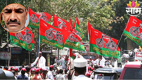 Police investigate the crime scene after Samajwadi Party leader Senapati Kuntal was killed in a land dispute in Mathura, Uttar Pradesh.