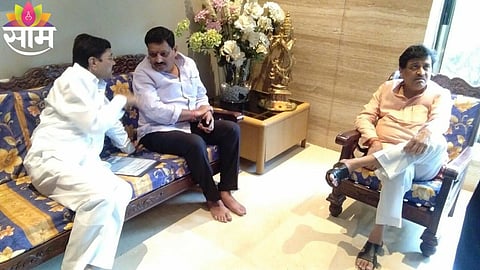 Former Congress MLA Madhavrao Patil Javalgavkar addresses party workers amid speculation of joining BJP.