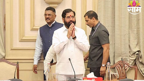 Shinde faction MPs arrive in Mumbai, sparking speculation of two मंत्री posts in the upcoming Modi cabinet expansion.