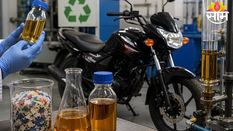 Motorcycles tested successfully on plastic-derived fuel developed by Gujarat scientists, delivering up to 60 km mileage.