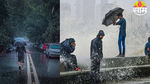 Dark clouds cover Mumbai skyline as monsoon intensifies, bringing widespread rainfall across Maharashtra.