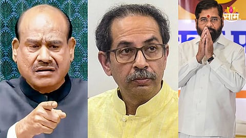 om birla ,Uddhav Thackeray and Eknath Shinde
