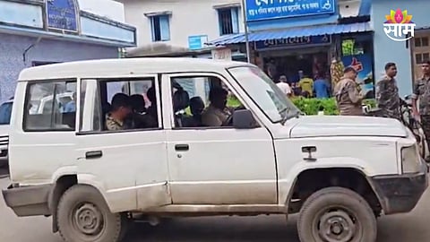 Visuals from outside District Hospital, Baruipur, where the accused’s body has been kept