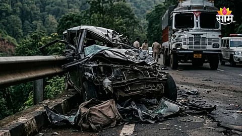 Accident: भाविकांवर काळाचा घाला! ट्रक अन् कारची समोरासमोर धडक; ७ जणांचा जागीच मृत्यू 
