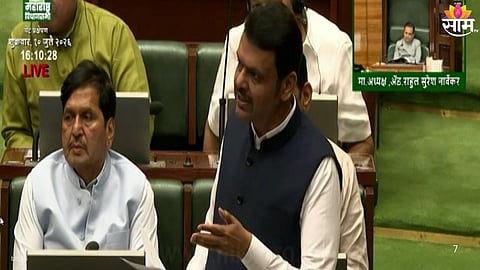 Chief Minister Devendra Fadnavis delivers a sharp political response during the Assembly session, indirectly targeting Raj Thackeray.