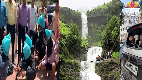 Bhavali Dam incident site in Nashik where a tourist family was attacked and chased by miscreants