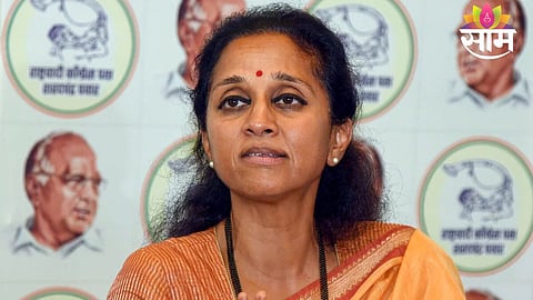 Supriya Sule addresses media amid speculation over NCP joining NDA in Maharashtra politics.