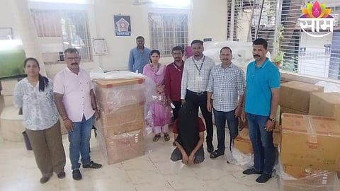 Mumbai Police Crime Branch officials seize banned gutkha worth ₹33 lakh at Dahisar check naka; accused arrested with Eicher tempo.