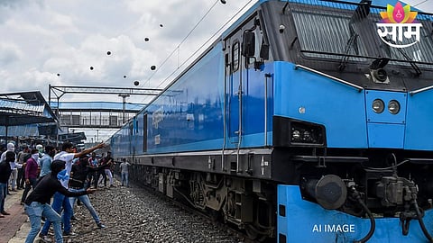 Viral video of alleged stone pelting on a train turns out to be old footage of a WAG-12 freight locomotive, not India’s hydrogen train.