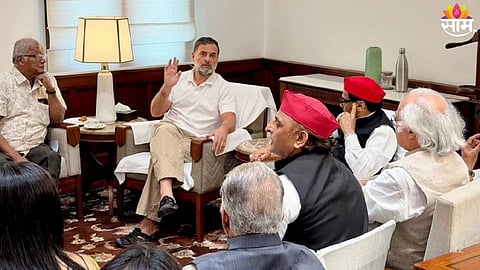 CJP आंदोलनच्या पार्श्वभूमीवर राहुल गांधींच्या निवासस्थानी 'इंडिया' आघाडीची बैठक; शिक्षणमंत्र्यांच्या राजीनाम्यासाठी विरोधक आक्रमक 