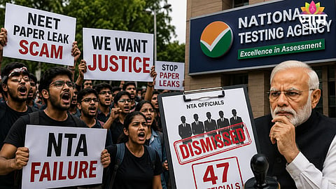 47 NTA OFFICIALS DISMISSED AMID STUDENT PROTESTS