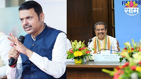 DHARMENDRA PRADHAN RESIGNS; CM DEVENDRA FADNAVIS ARRIVES IN DELHI AMID POLITICAL BUZZ
