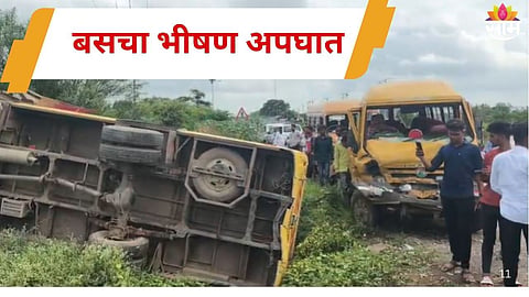 Nilanga St Bus Hits Two School Buses In Latur; Driver's Presence Of Mind Averts Major Tragedy
