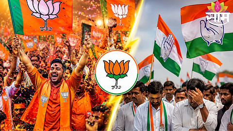 Satish Patel celebrates victory after BJP retains Manjalpur seat with a massive margin
