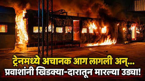Passenger train engine catches fire in Bihar