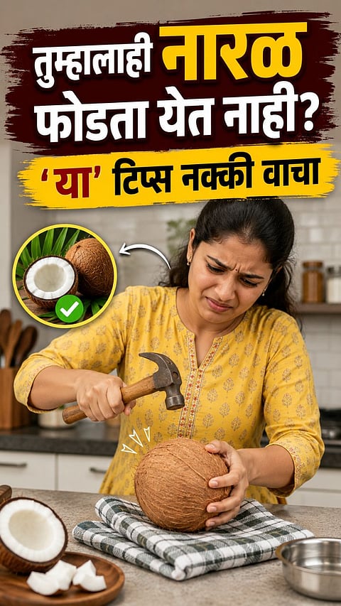 Simple fridge trick to make cracking a coconut easier