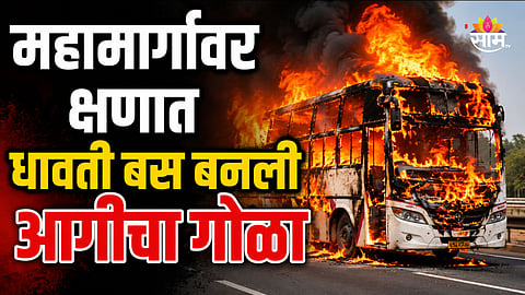 Bus Fire: महामार्गावर धावत्या बसला भीषण आग, ९ प्रवाशांचा होरपळून मृत्यू 