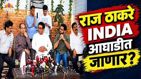 Raj Thackeray and Uddhav Thackeray during a joint press conference 