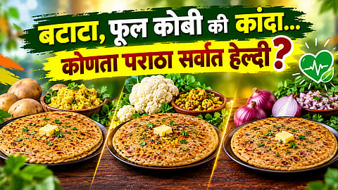 Potato, cabbage or onion paratha