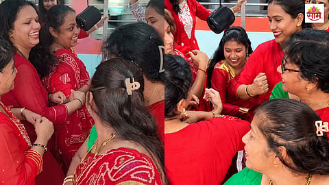 Garba celebrations in Mumbai local trains during Navratri