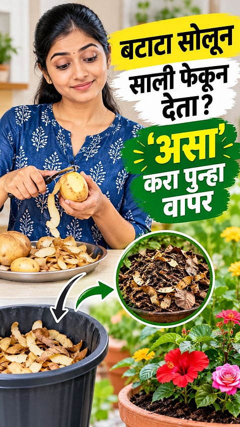 potato peels reuse for plants