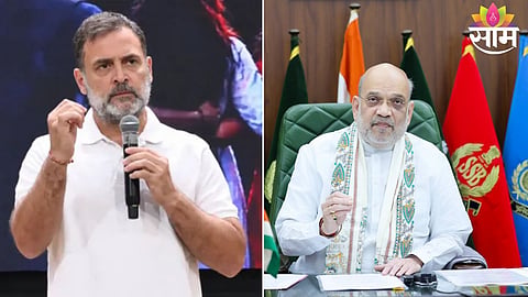 AMIT SHAH TARGETS RAHUL GANDHI
