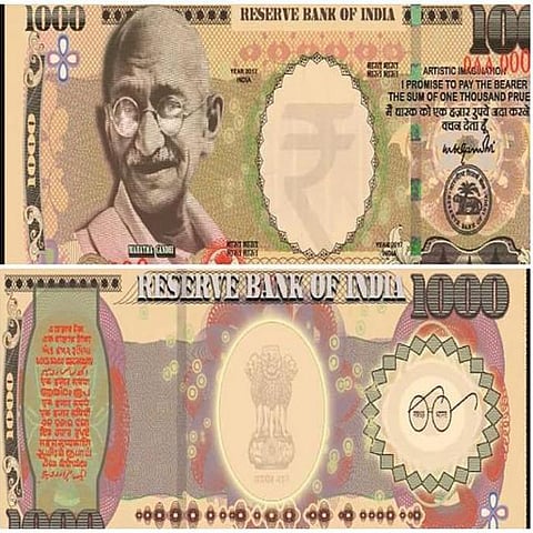 viral satya one thousand note currency