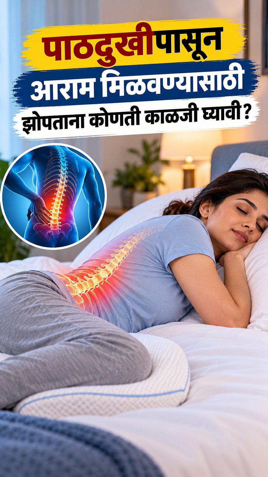 Sleeping Position: कंबर आणि पाठदुखीपासून आराम मिळवण्यासाठी कसे झोपावे ...