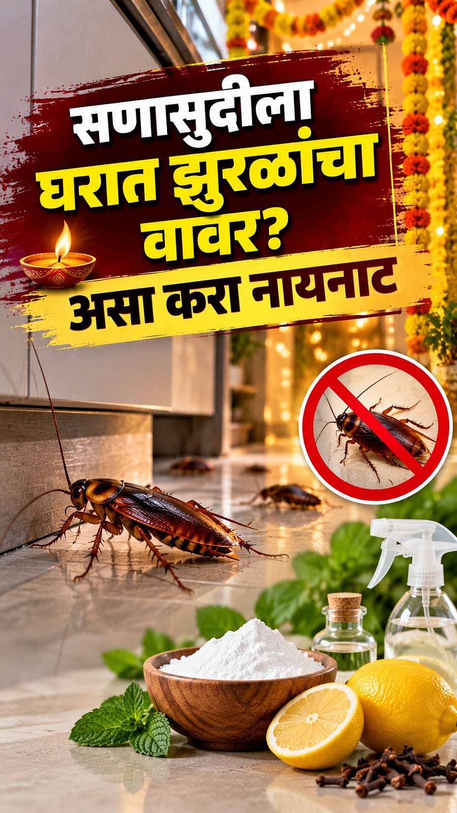 घर साफ करूनही झुरळे जात नाहीत? सणासुदीत असा करा झुरळांचा कायमचा नायनाट ...