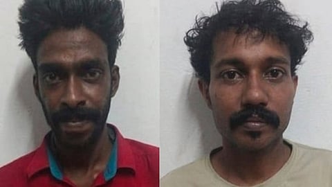 പിടിയിലായ പ്രതികള്‍ അഖില്‍ മോഹനന്‍, ഫ്രെഡി വി എഫ്