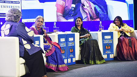 തിങ്ക് എഡ്യൂ കോണ്‍ക്ലേവില്‍  കാവേരി ബംസായി, അന്നപൂര്‍ണി സുബ്രഹ്മണ്യം, പ്രിയ അബ്രഹാം,  ശ്രീമതി കേശന്‍ എന്നിവര്‍

